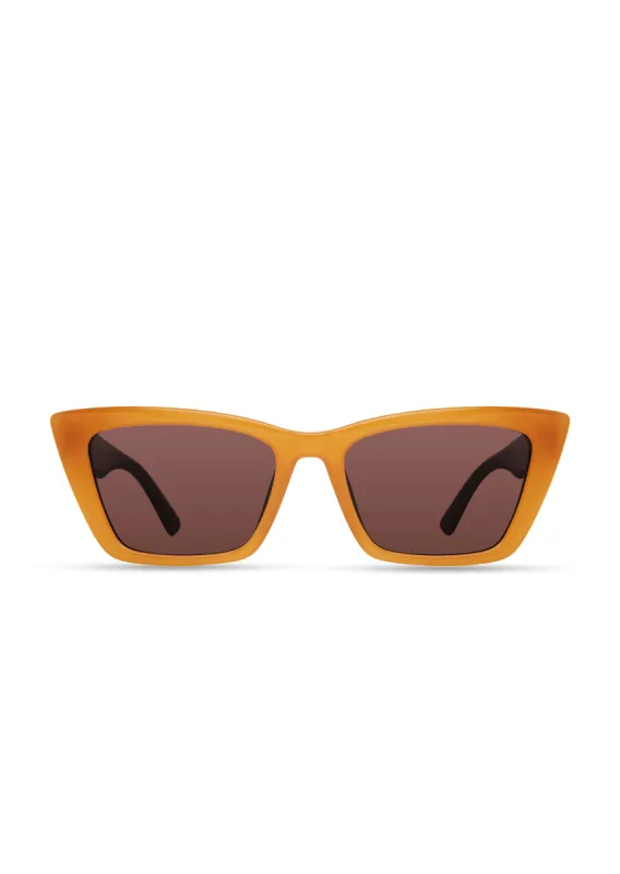 Shay Square Cat Eye Sunglasses - Peach-Blue sold by Derek Lam