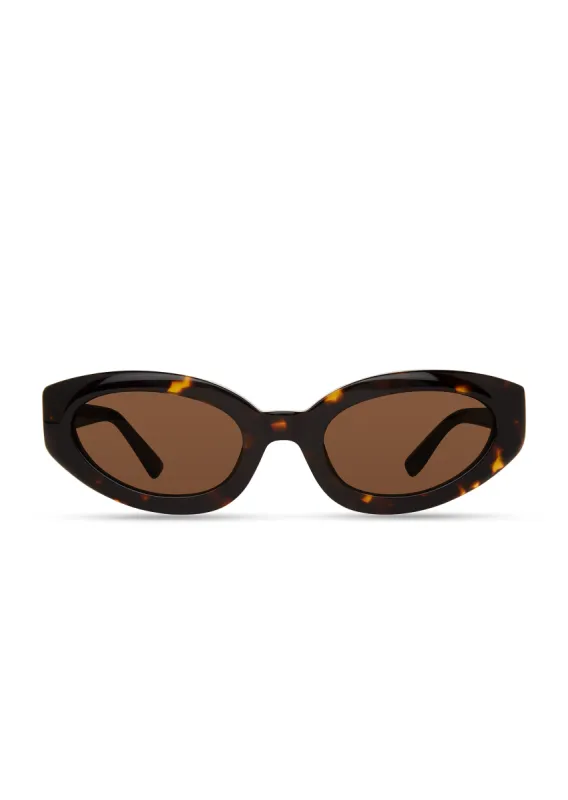 Vesper Narrow Cat Eye Sunglasses - Tortoise-Brown sold by Derek Lam