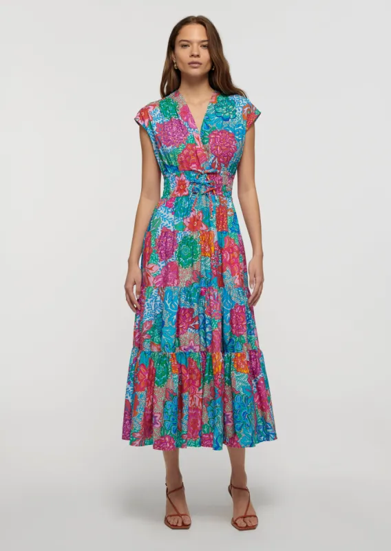 Fatima A-Line Dress - Blue Multi sold by Derek Lam