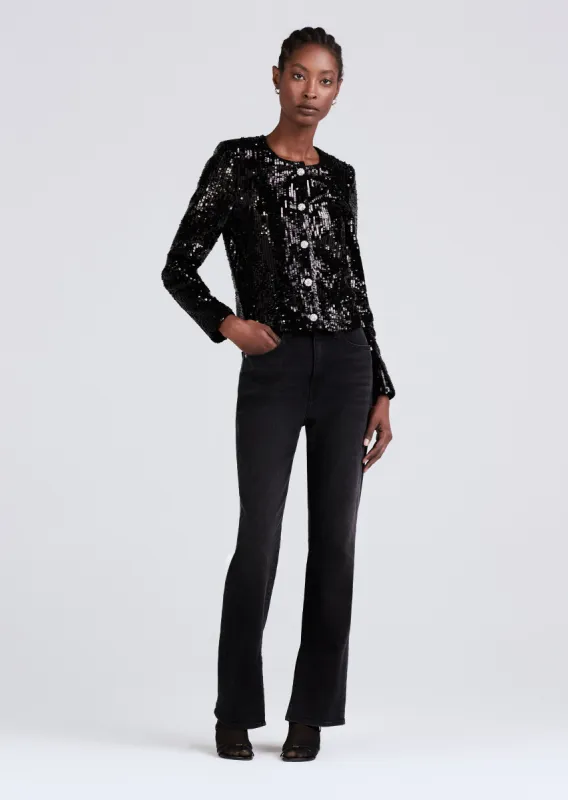 Verretta Sequin Jacket - Black made by Derek Lam