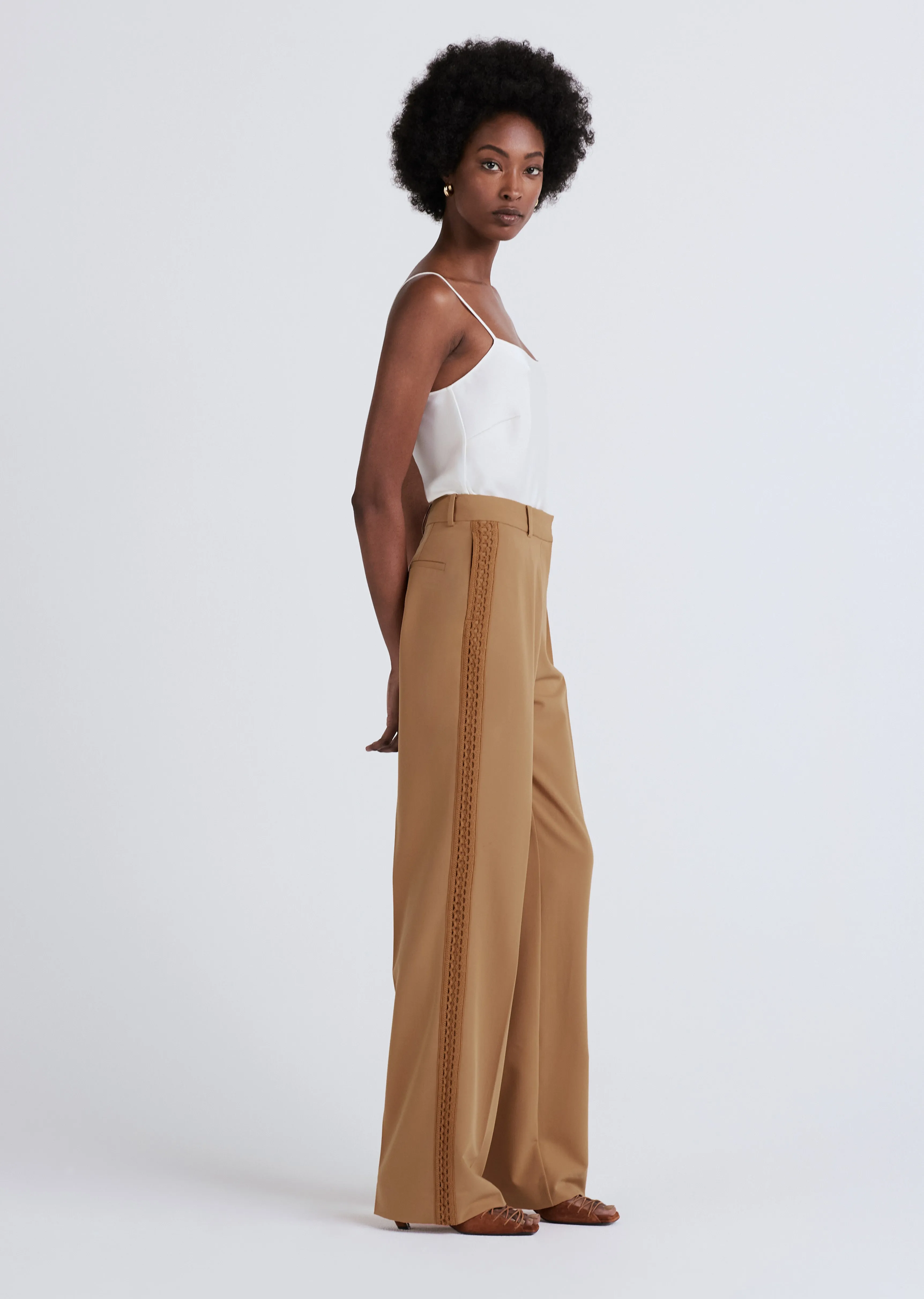 Delta Wide Leg Trousers - Mocha sold by Derek Lam product image thumbnail 2