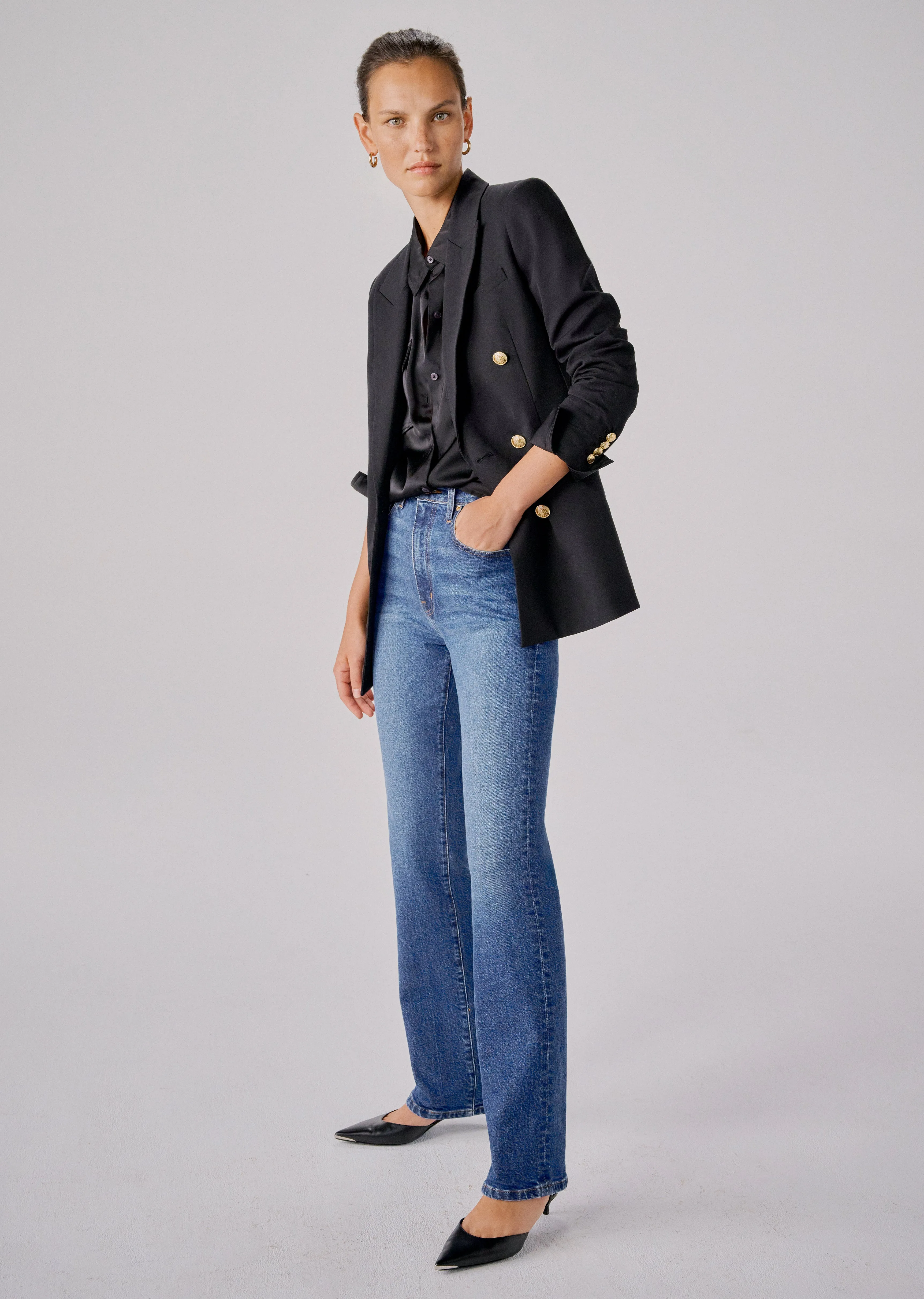 Frankie High Rise Straight Jeans - Mercer sold by Derek Lam