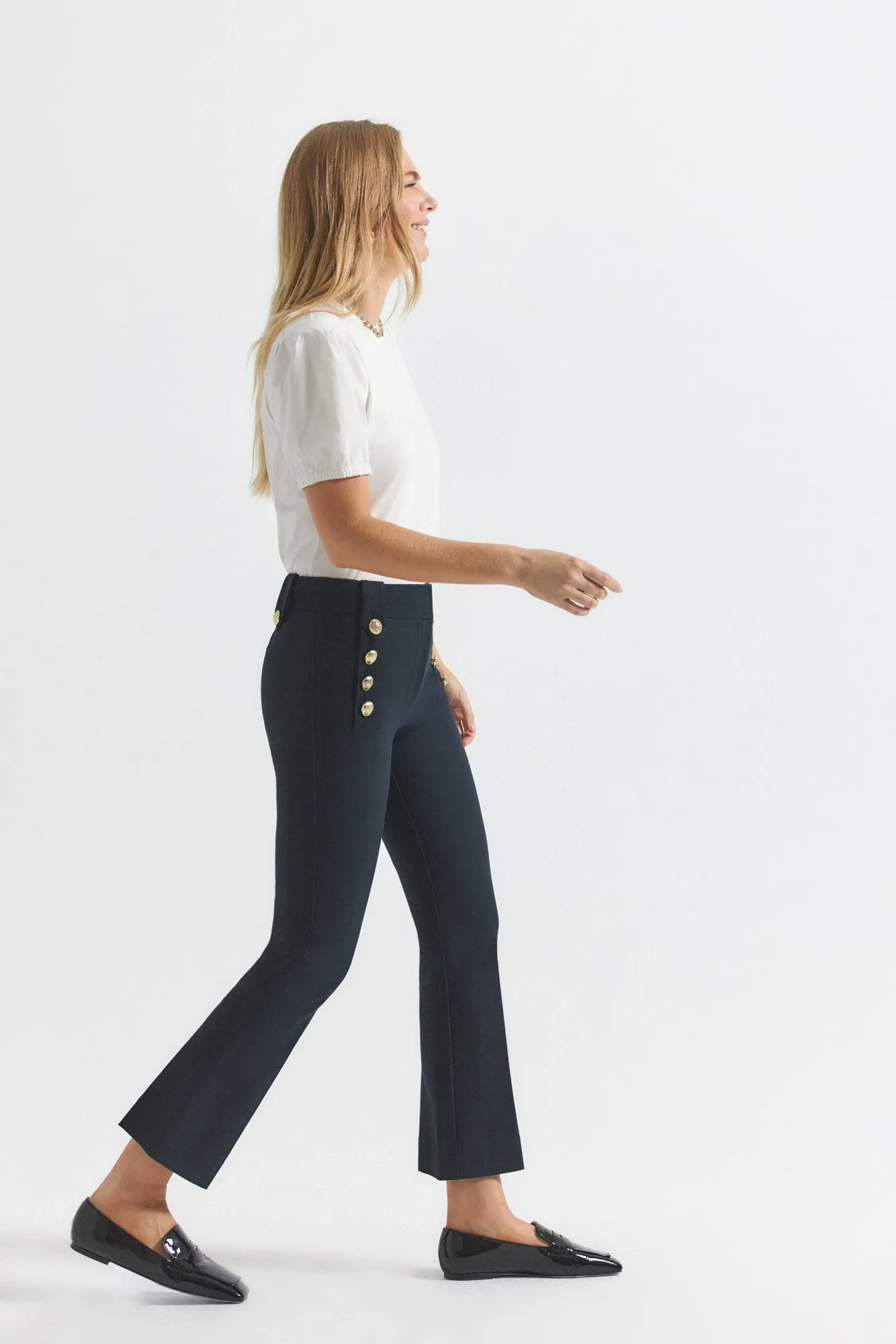 Robertson Crop Flare Trousers - Midnight sold by Derek Lam product image thumbnail 2