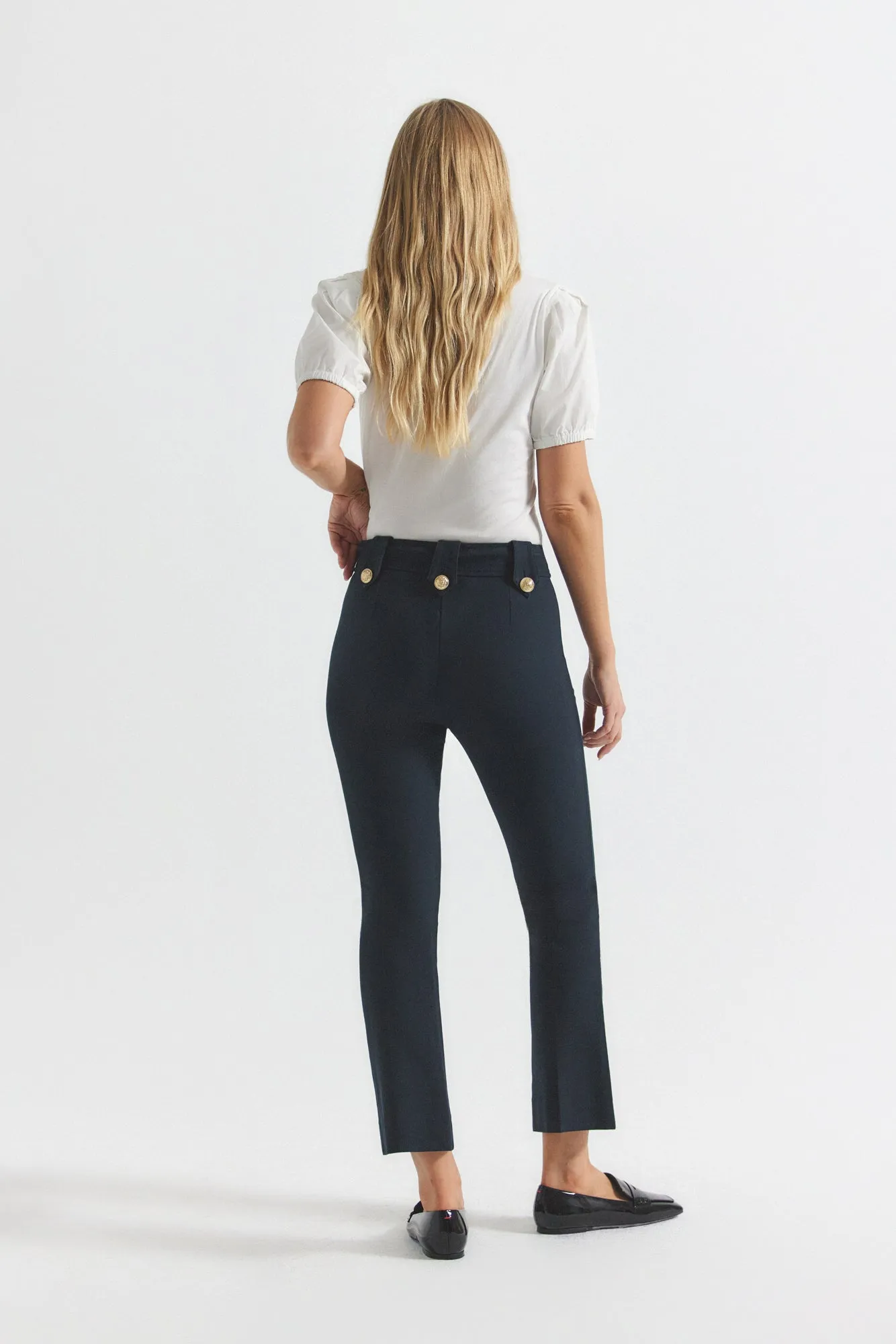 Robertson Crop Flare Trousers - Midnight sold by Derek Lam product image thumbnail 4