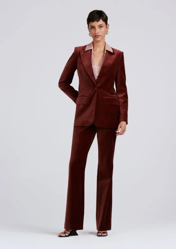 Balton Single Breasted Blazer - Mahogany sold by Derek Lam