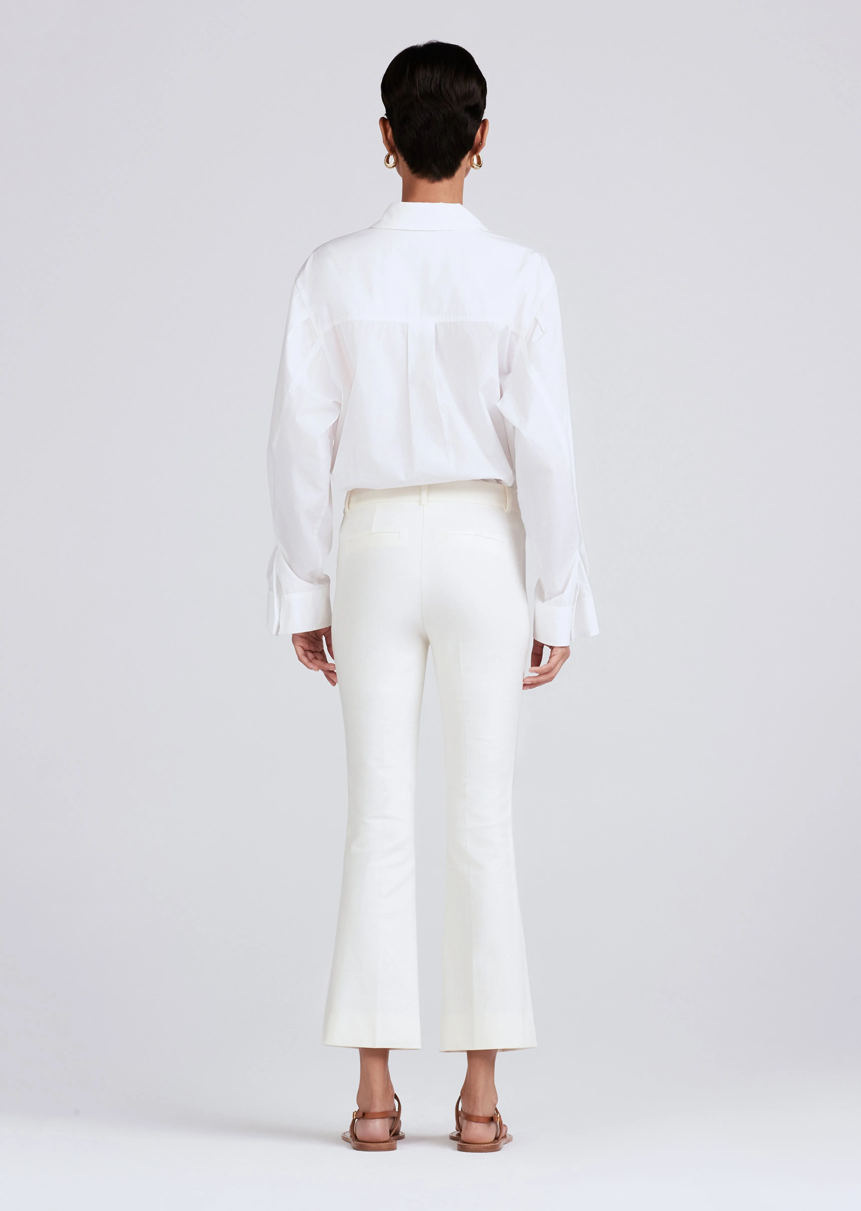 Crosby Crop Flare Trouser - Soft White sold by Derek Lam product image thumbnail 3
