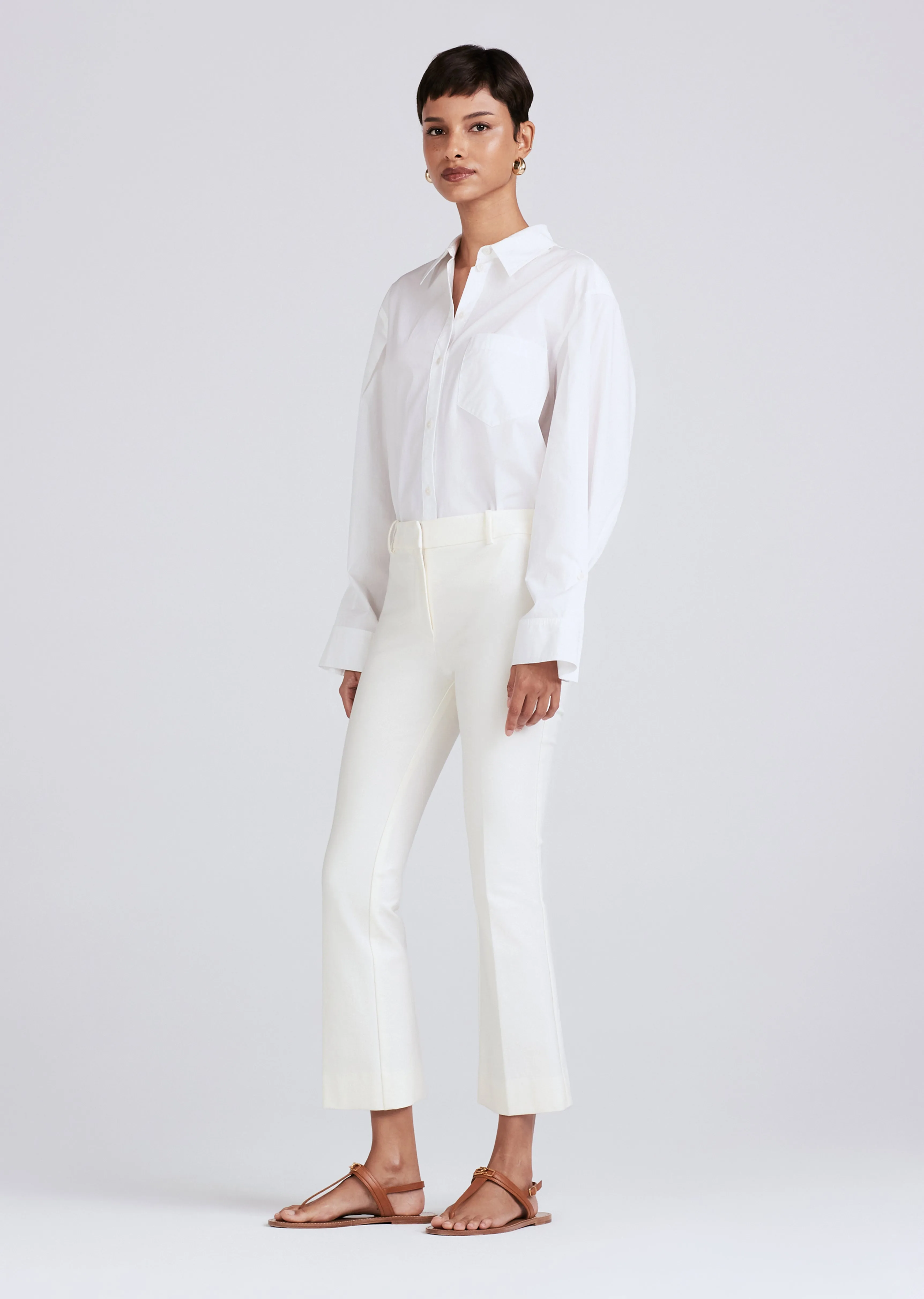 Crosby Crop Flare Trouser - Soft White sold by Derek Lam product image thumbnail 2