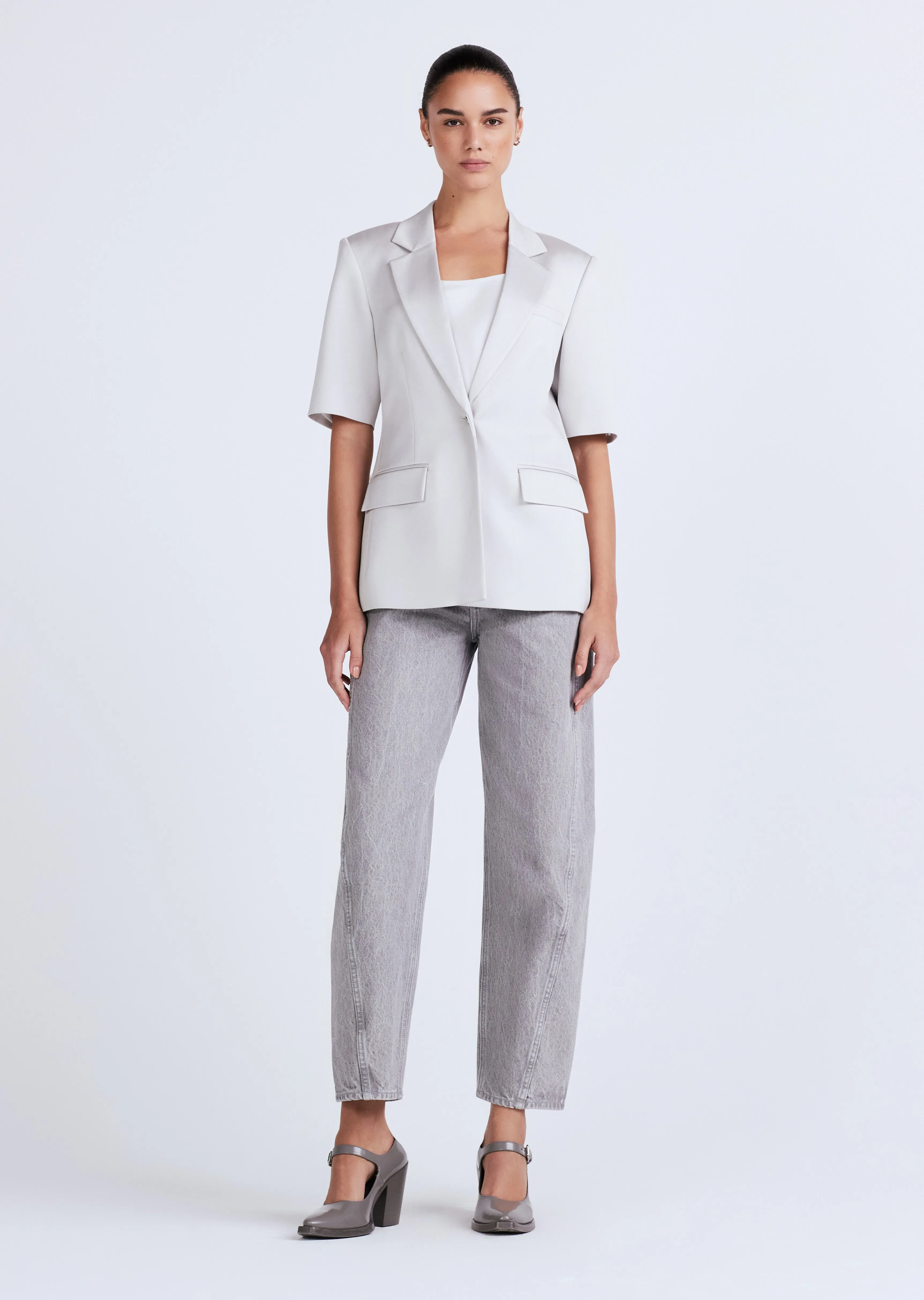 Martin Short Sleeve Jacket - Glacier Grey sold by Derek Lam