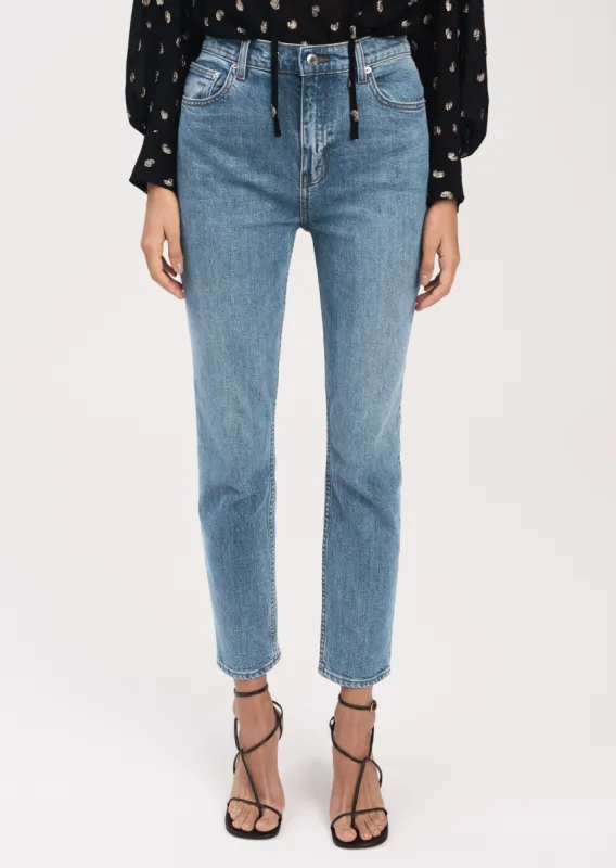 Eden 5 Pocket Slim Straight Leg Jean - Medium Dark Wash sold by Derek Lam
