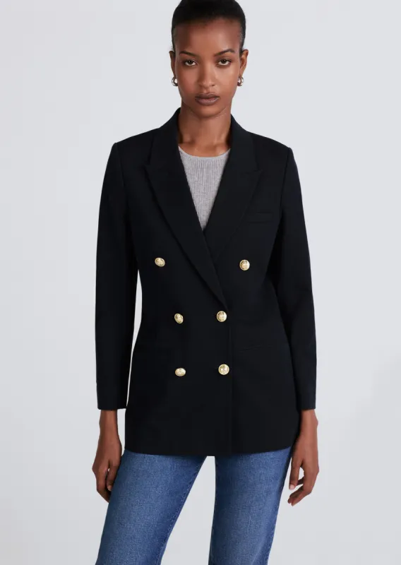 Walter Double Breasted Jacket - Midnight sold by Derek Lam