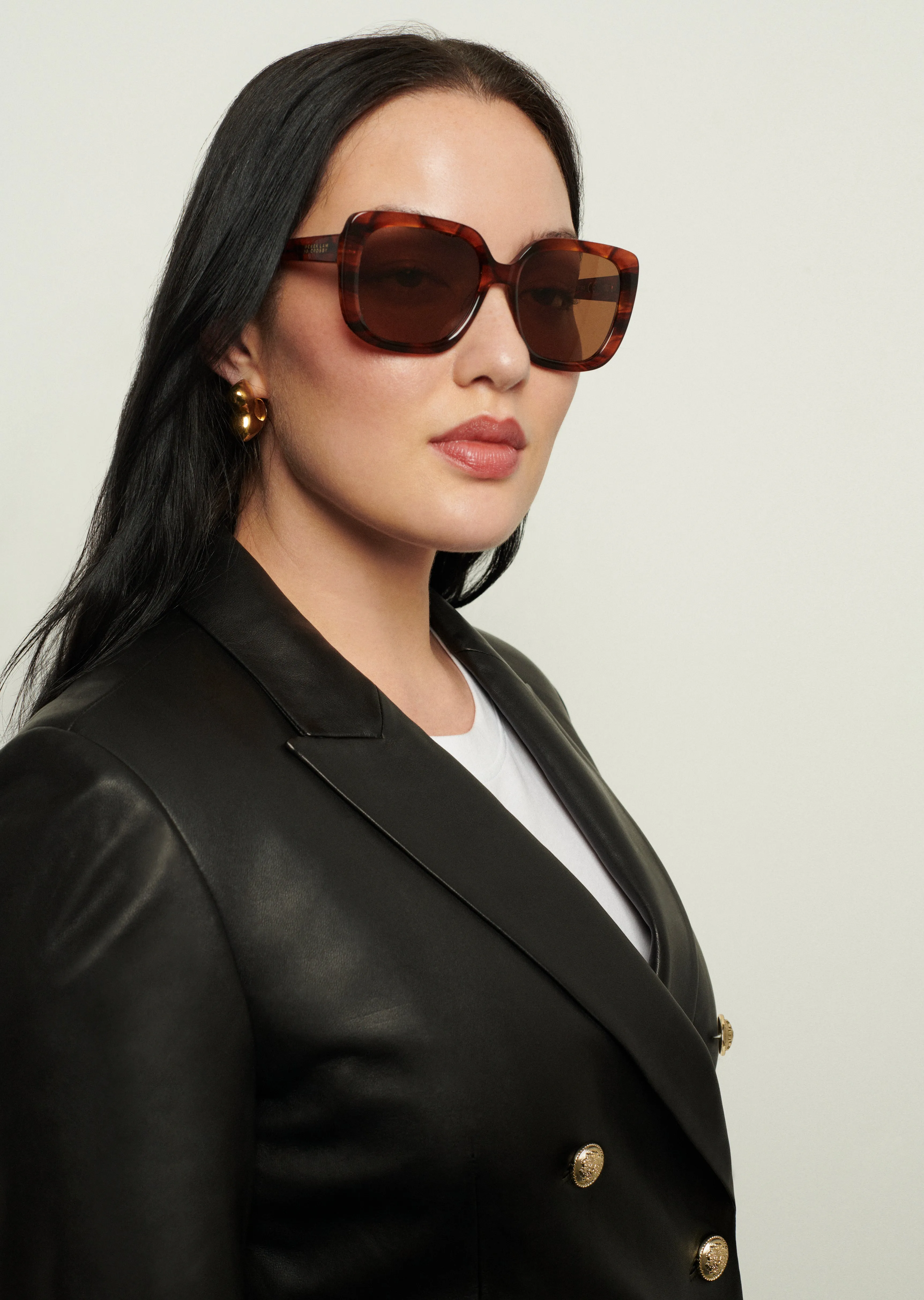 Aero Square Oversized Sunglasses - Tortoise-Brown sold by Derek Lam product image thumbnail 3