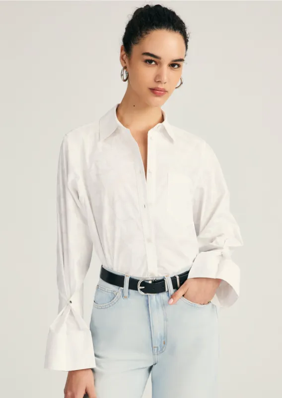 Wesley Shirt - White-White sold by Derek Lam