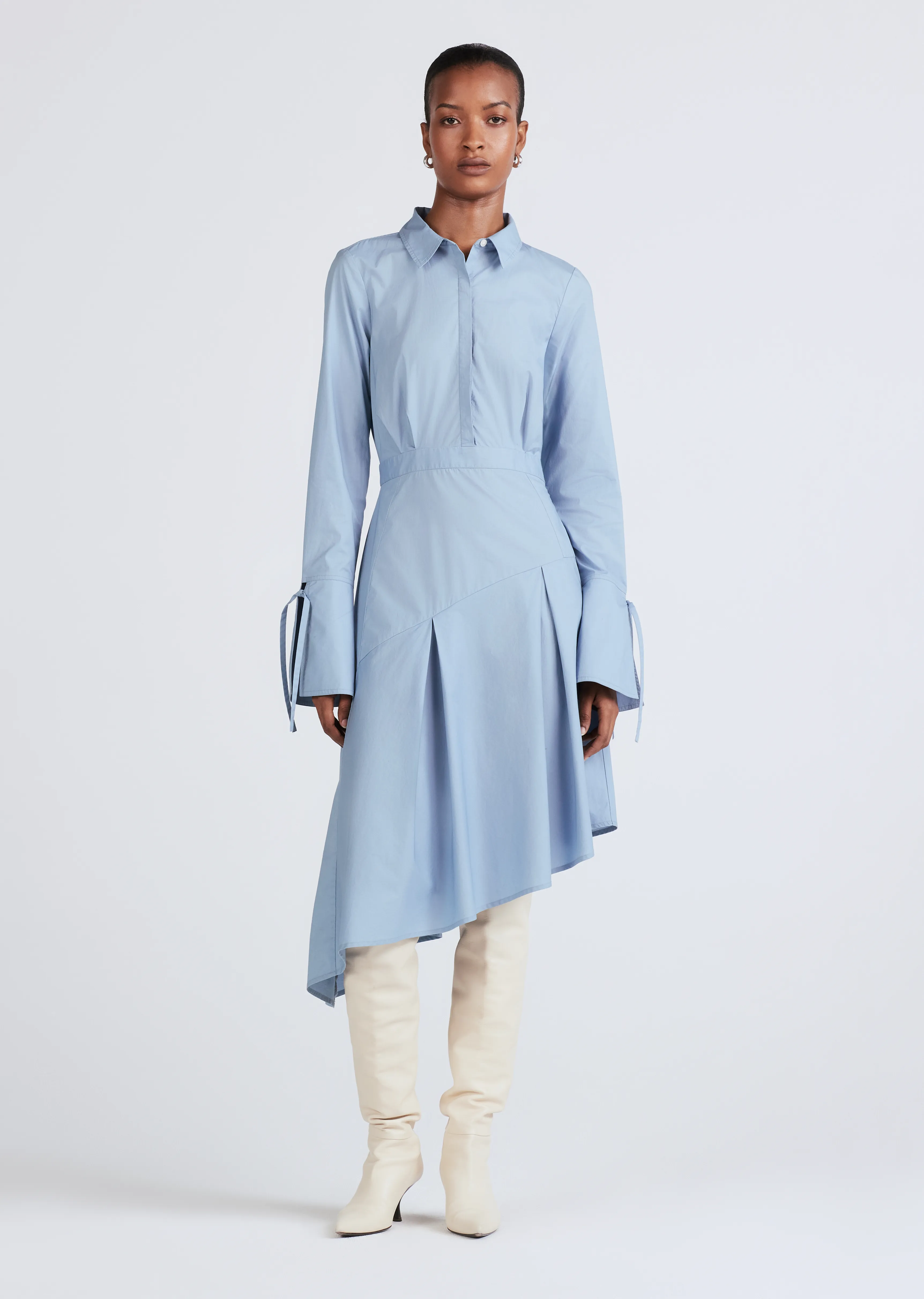 Maddison Long Sleeve Midi Shirtdress - Denim sold by Derek Lam