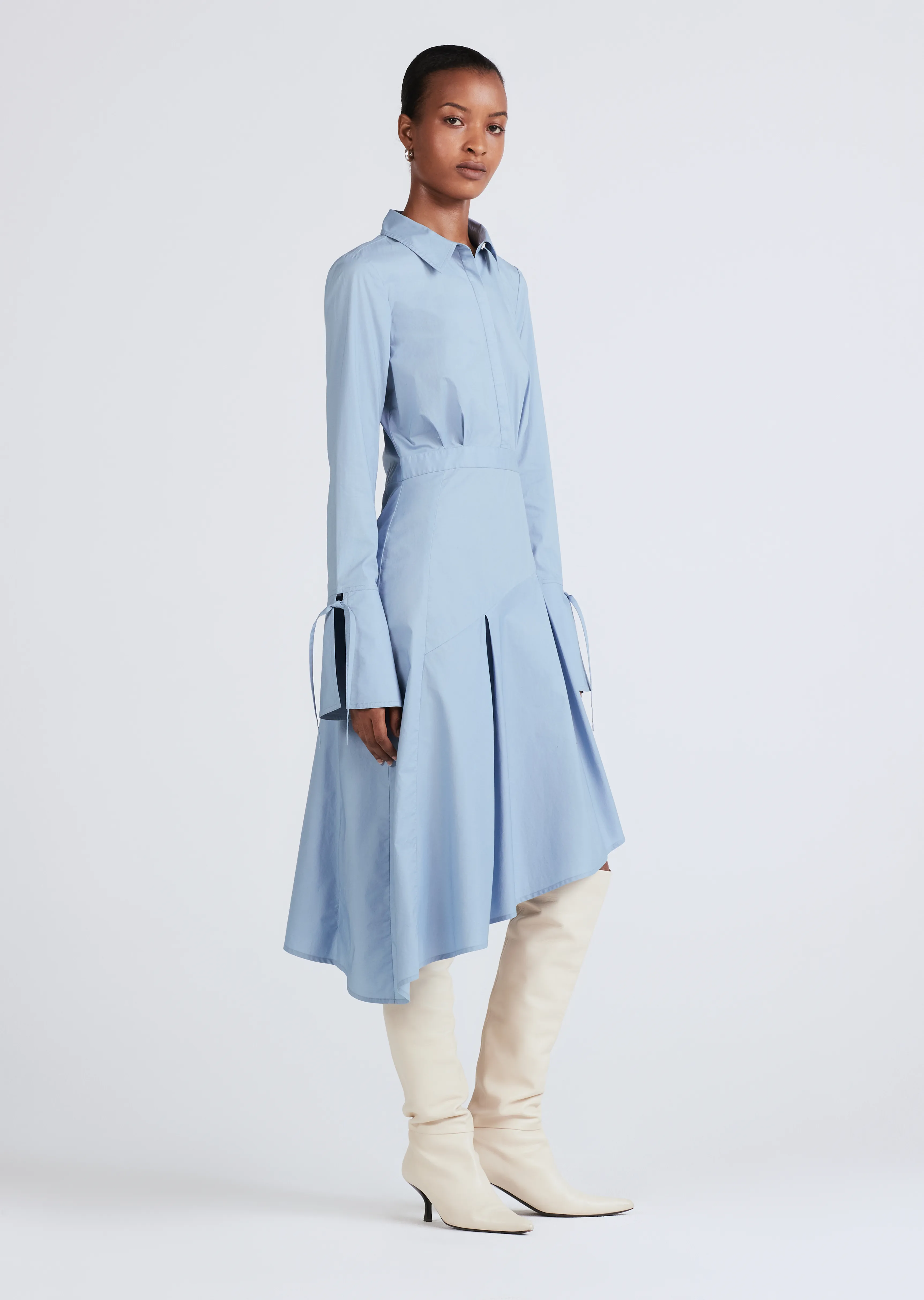 Maddison Long Sleeve Midi Shirtdress - Denim sold by Derek Lam product image thumbnail 2