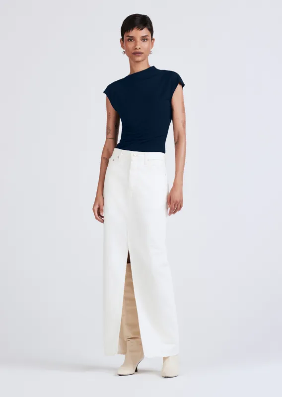 Lu High Rise Maxi Skirt - Ivory sold by Derek Lam