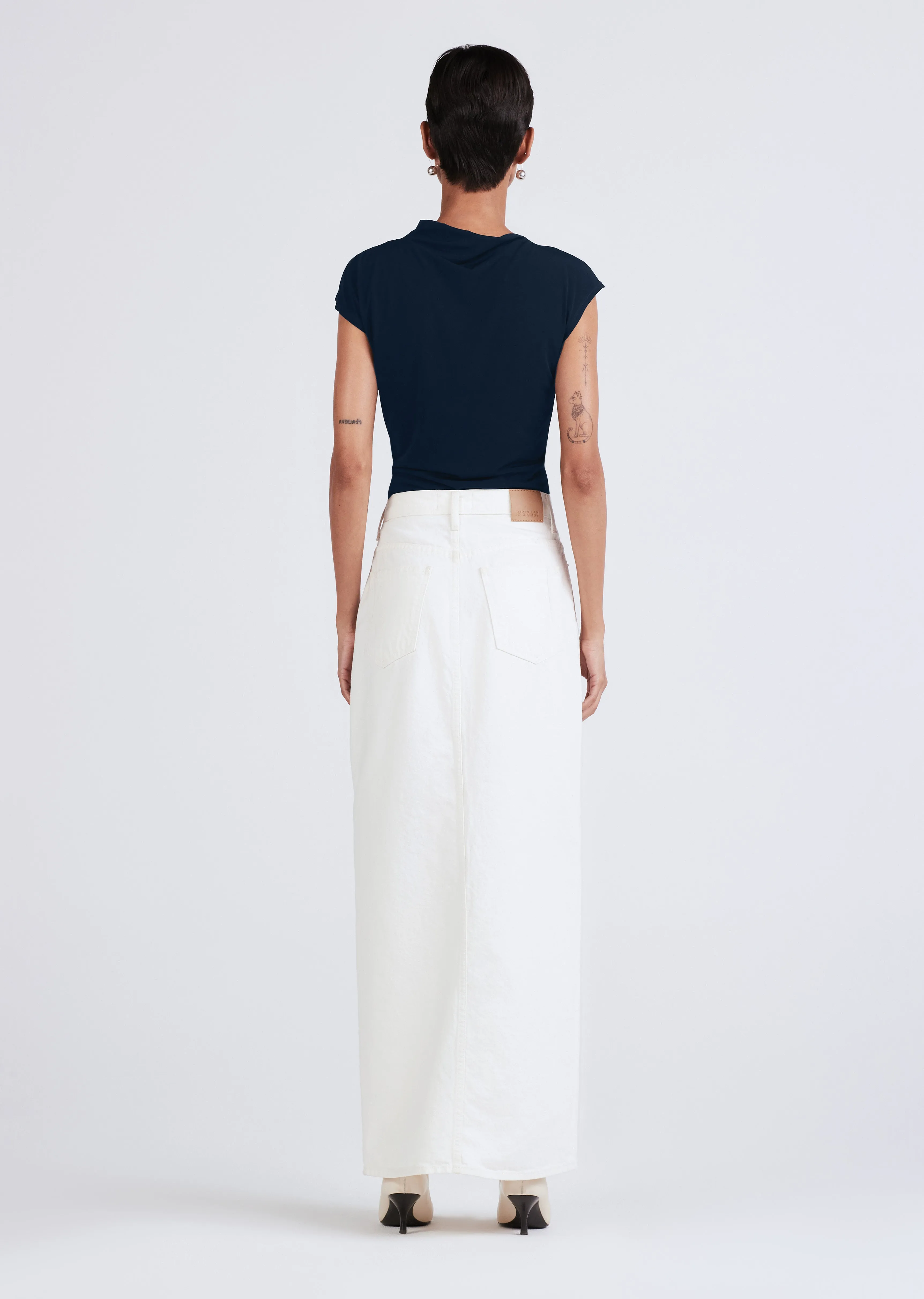 Lu High Rise Maxi Skirt - Ivory sold by Derek Lam product image thumbnail 3