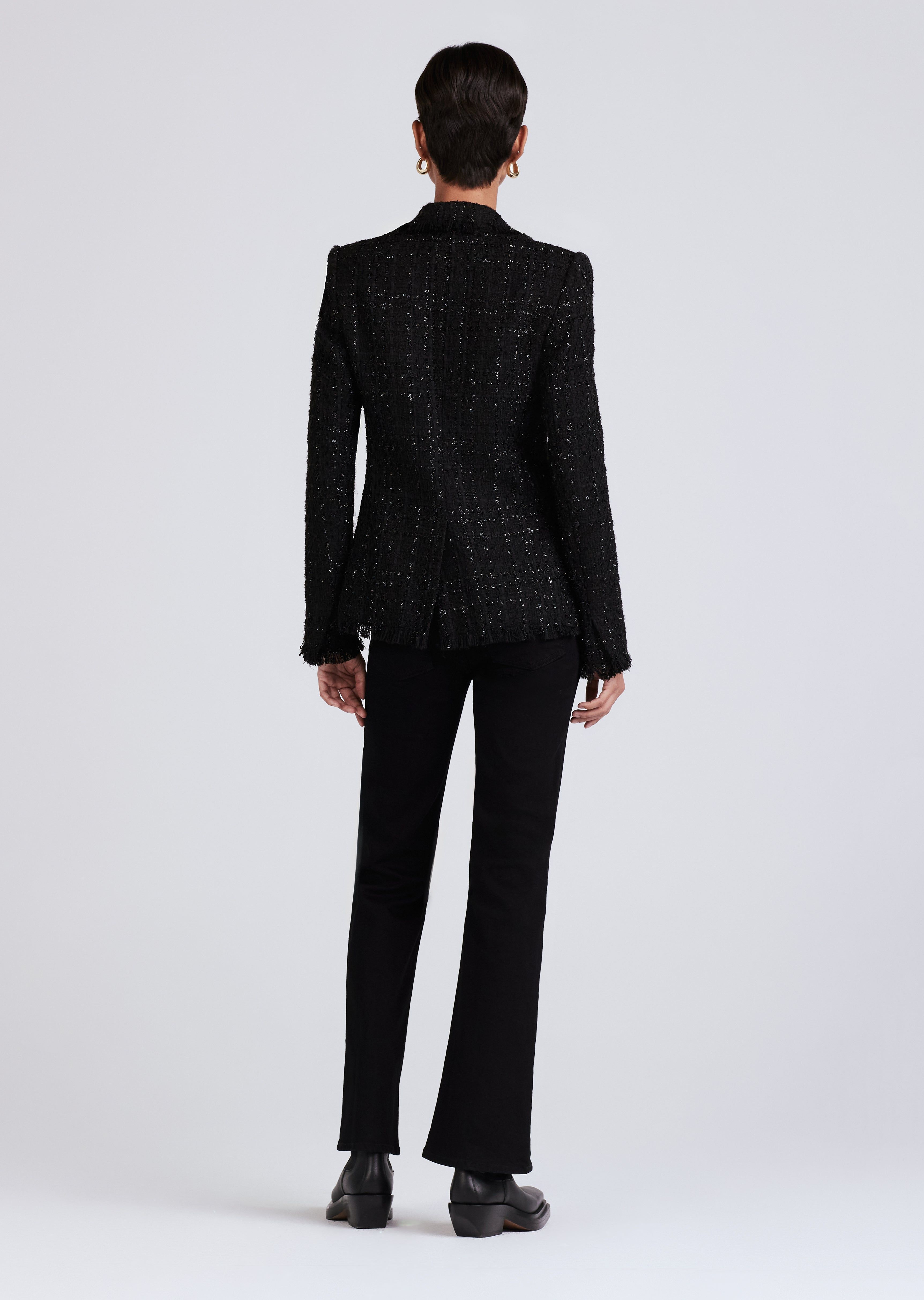 Adelaide Fringe Bias Jacket - Black-Silver sold by Derek Lam product image thumbnail 3