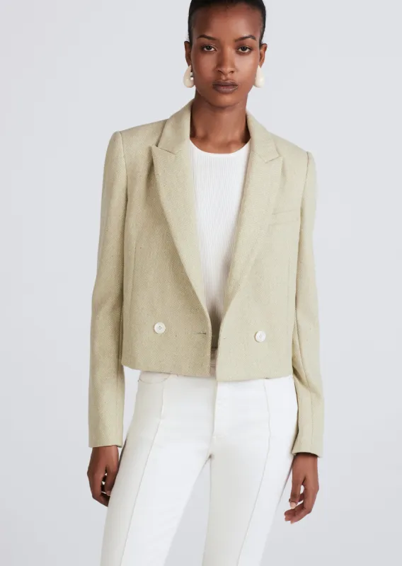 Milo Double Breasted Crop Jacket - Sage sold by Derek Lam