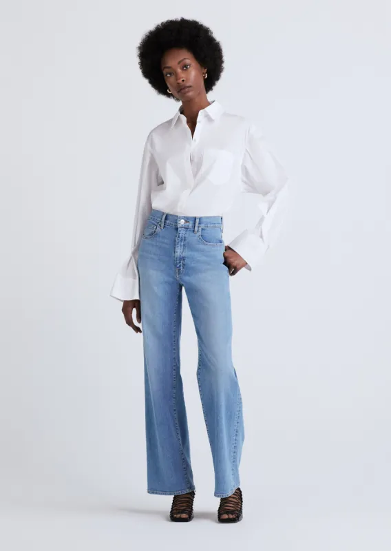 Faye High Rise Wide Leg - Greenwich made by Derek Lam