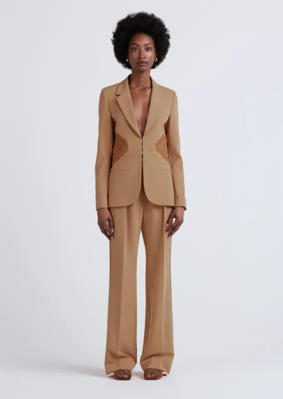 Jad Crochet Blazer - Mocha sold by Derek Lam