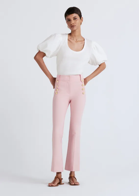 Robertson Crop Flare Trousers - Mellow Pink sold by Derek Lam