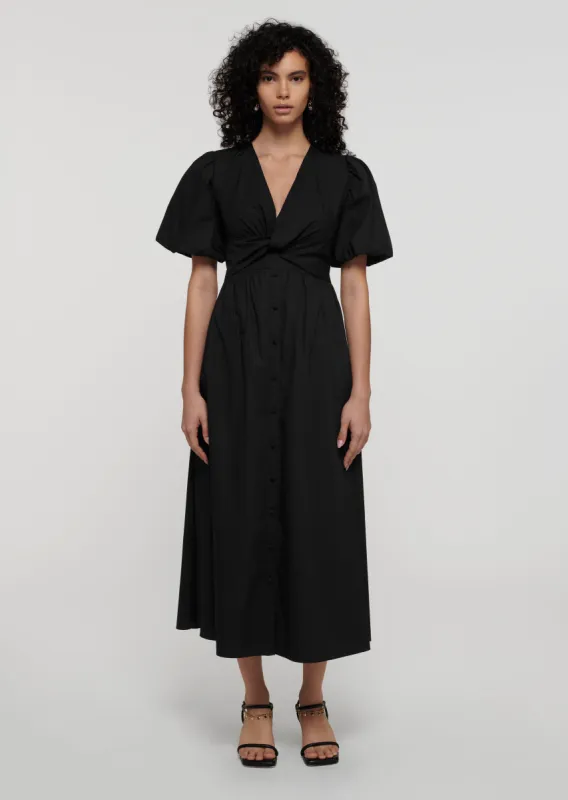 Maya Twist Front Maxi Dress - Black sold by Derek Lam