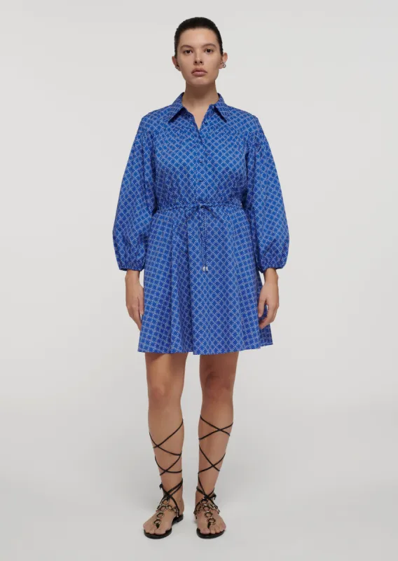 Arbi Shirt Dress - Cobalt Multi sold by Derek Lam