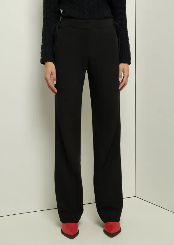 Raya Wide Leg Lace Up Pants - Black sold by Derek Lam