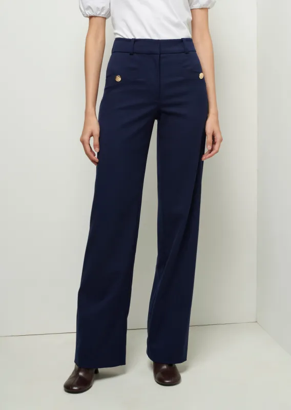 Nell Wide Leg Pants - Navy sold by Derek Lam