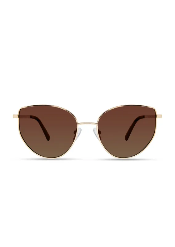 Kirby Cat Eye Oversized Metal Sunglasses - Gold-Pink sold by Derek Lam