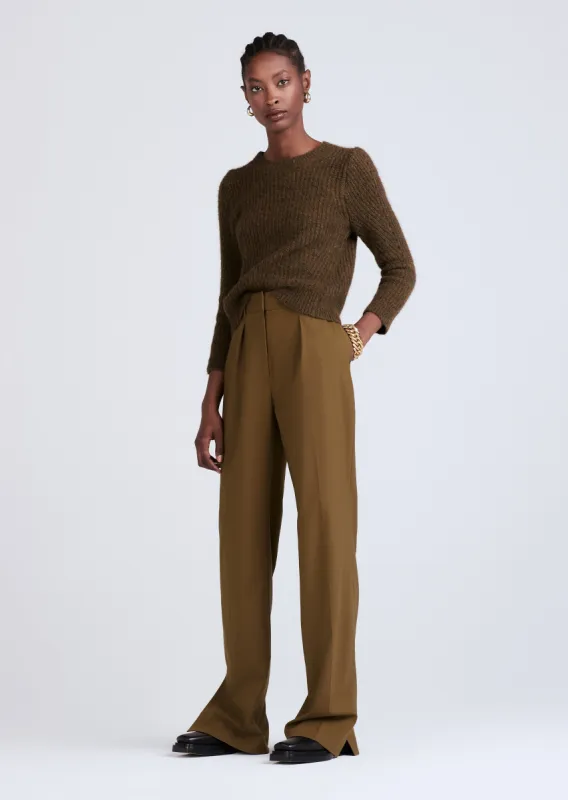 Calypso Pleated Slit Trousers made by Derek Lam