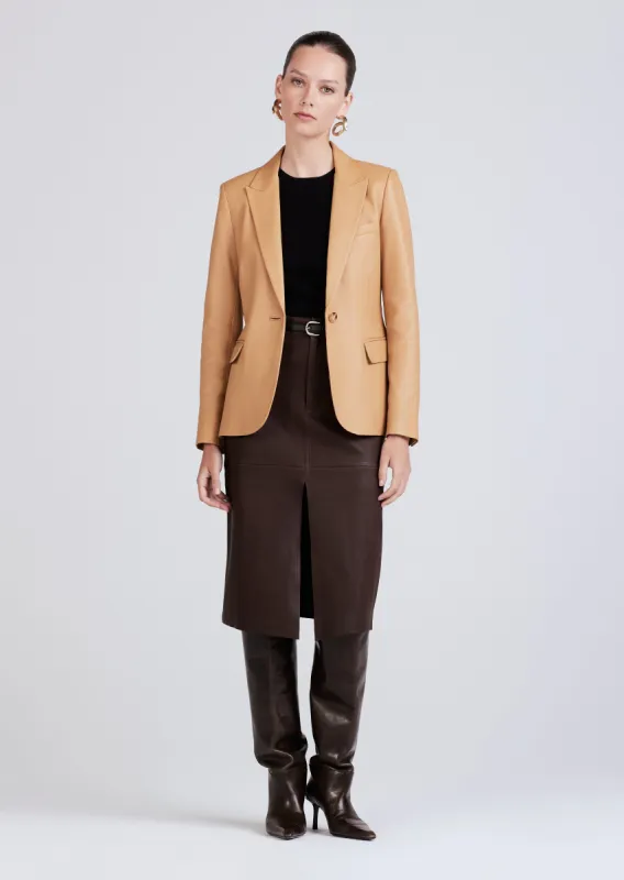 Arthur Double Breasted Jacket - Honey Gold made by Derek Lam