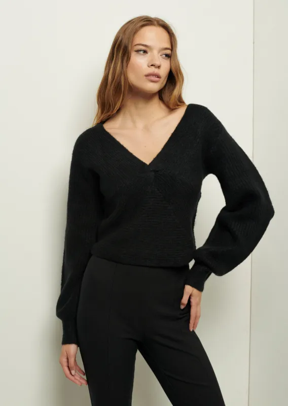 Marnie Twist Front Top - Black sold by Derek Lam