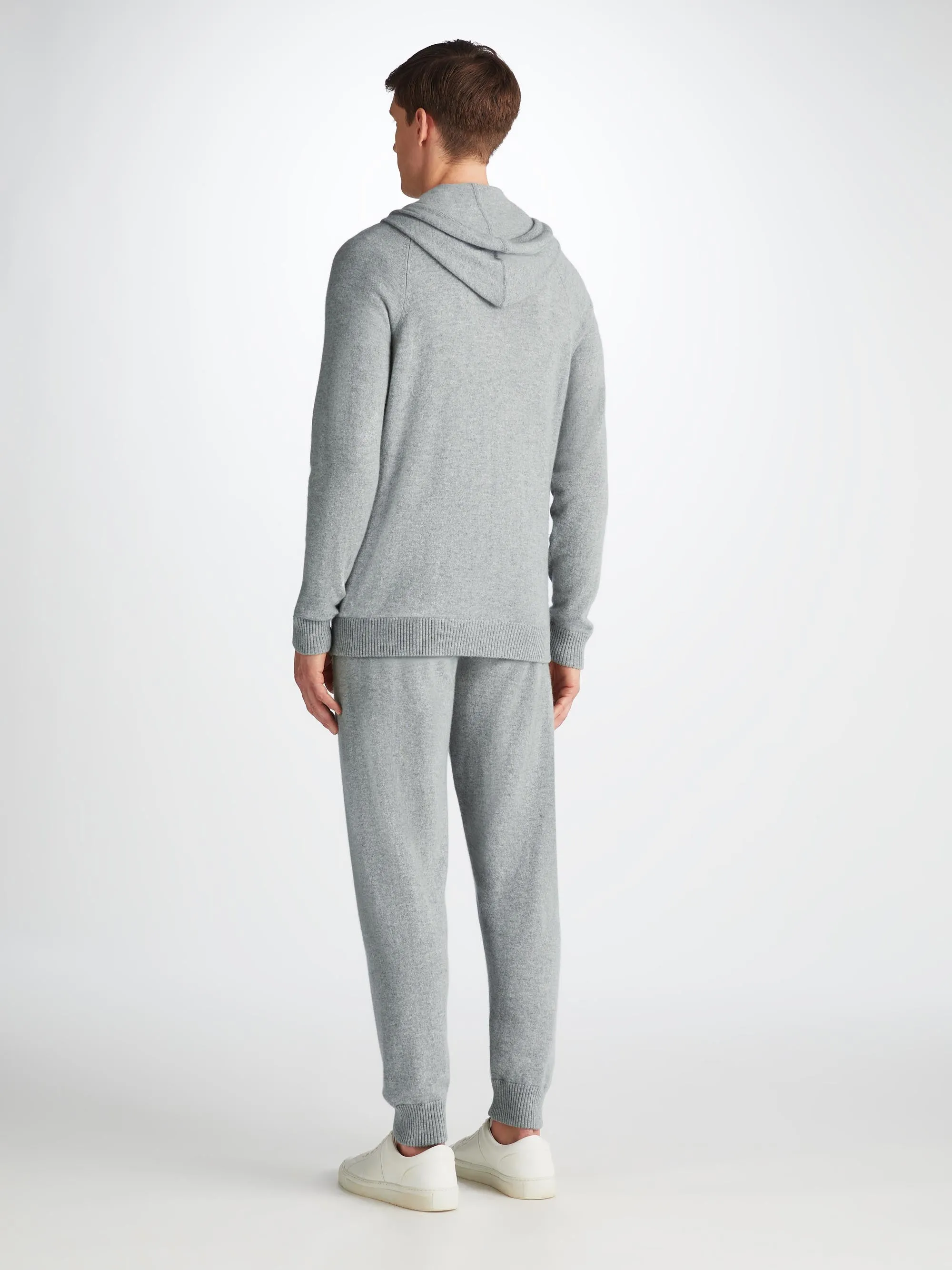 Men's Hoodie Finley Cashmere Silver sold by Derek Rose product image thumbnail 4