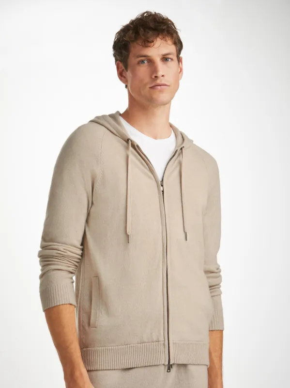 Men's Hoodie Finley Cashmere Oat sold by Derek Rose