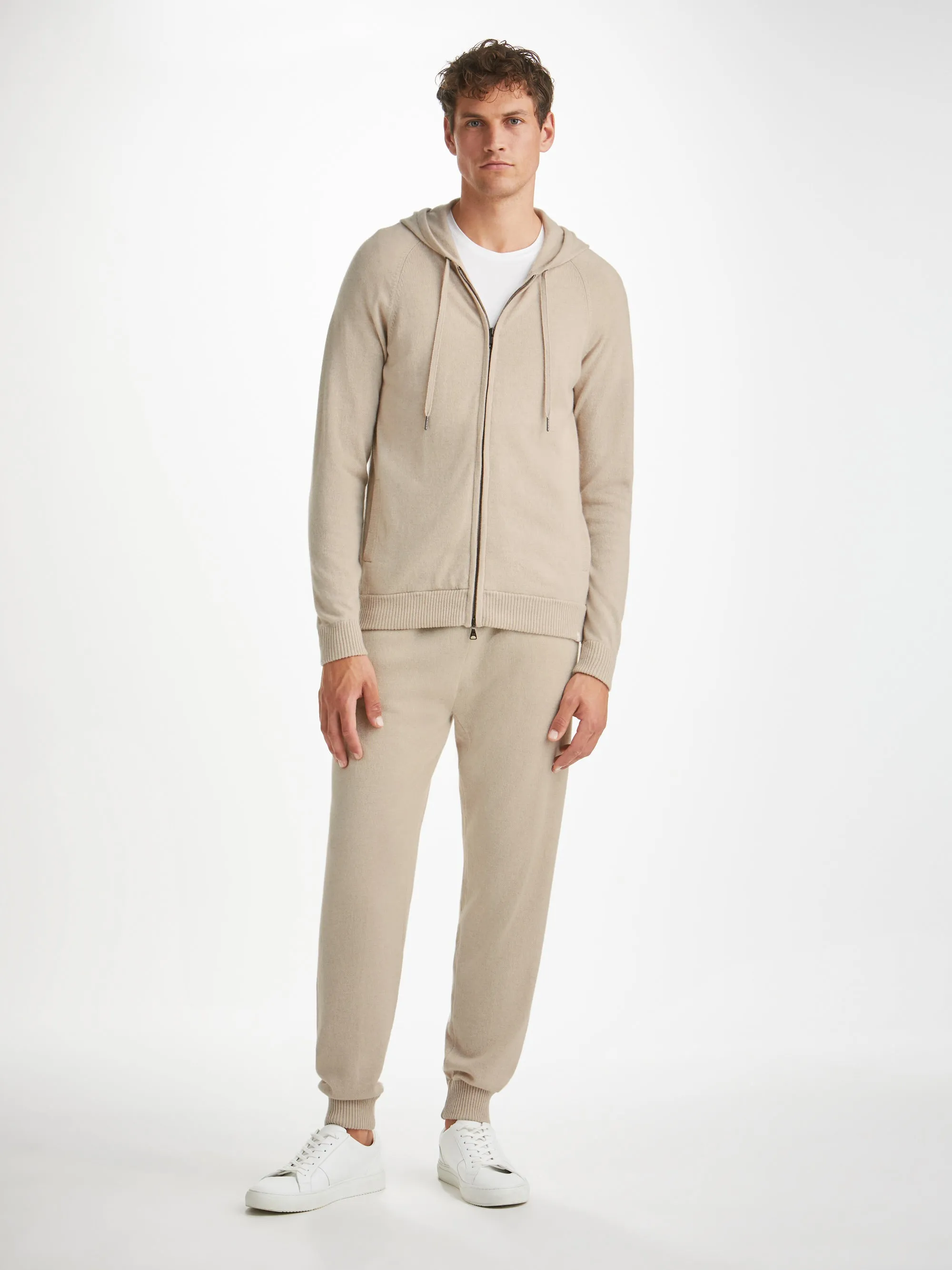 Men's Hoodie Finley Cashmere Oat sold by Derek Rose product image thumbnail 3