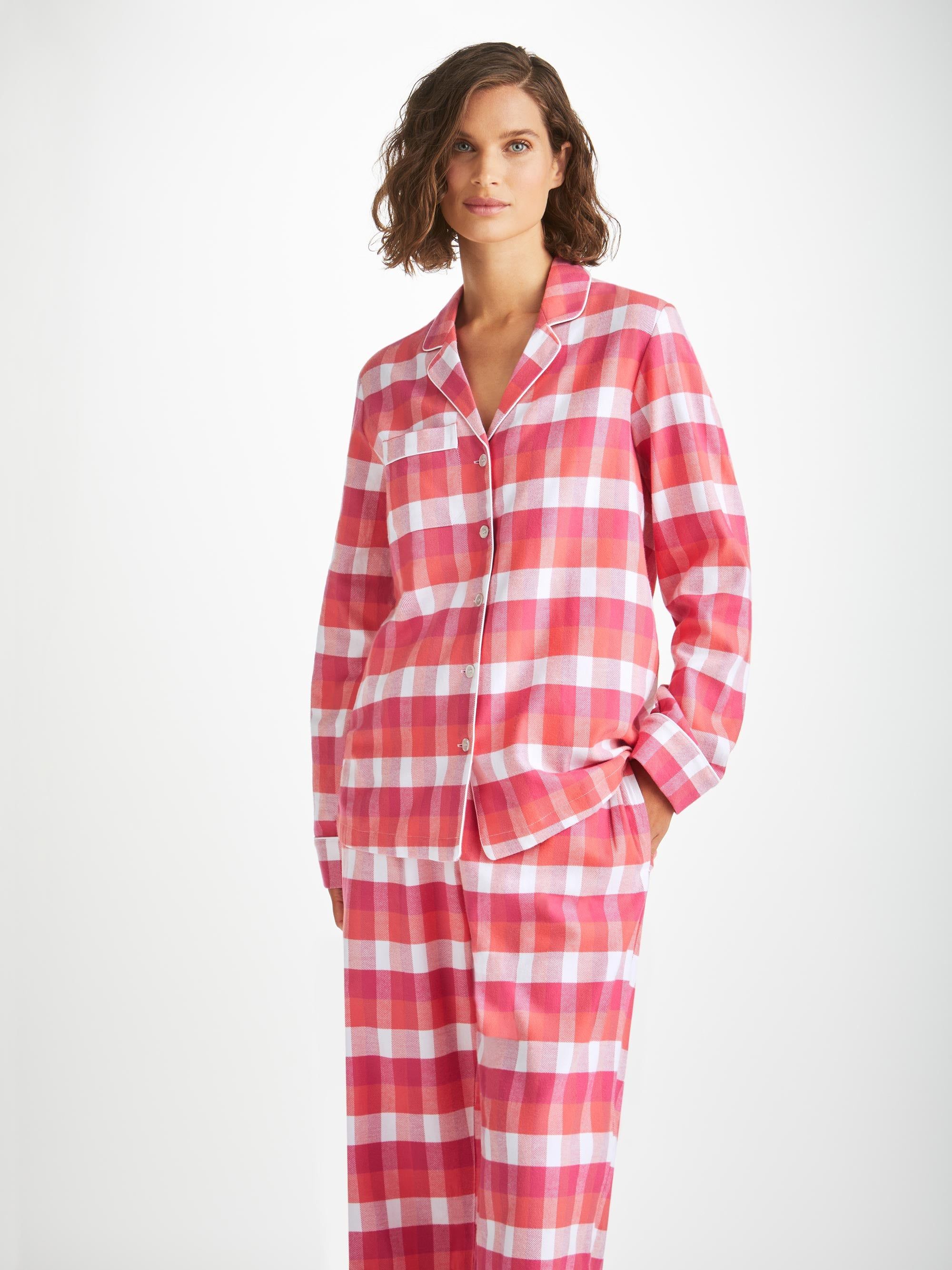 Women's Pajamas Kelburn 39 Brushed Cotton Pink sold by Derek Rose product image thumbnail 3