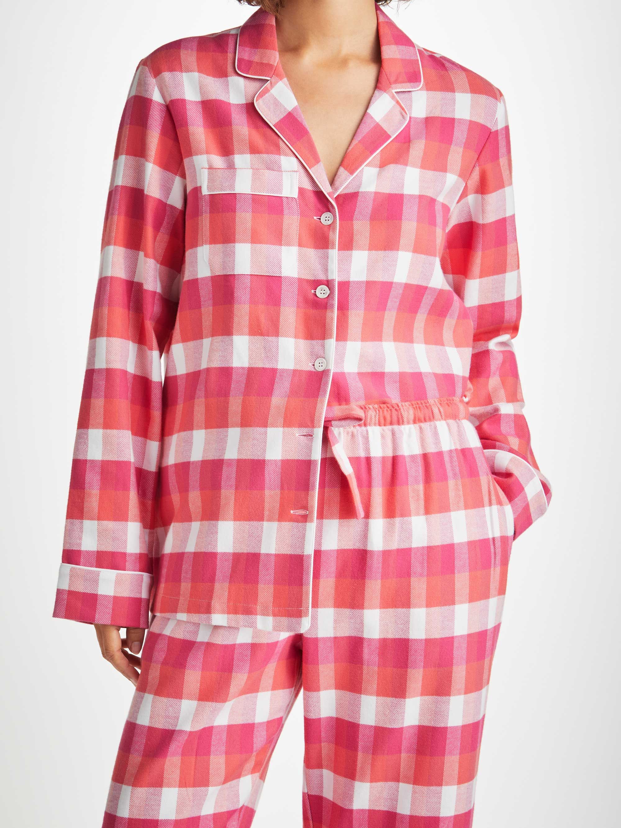 Women's Pajamas Kelburn 39 Brushed Cotton Pink sold by Derek Rose product image thumbnail 5