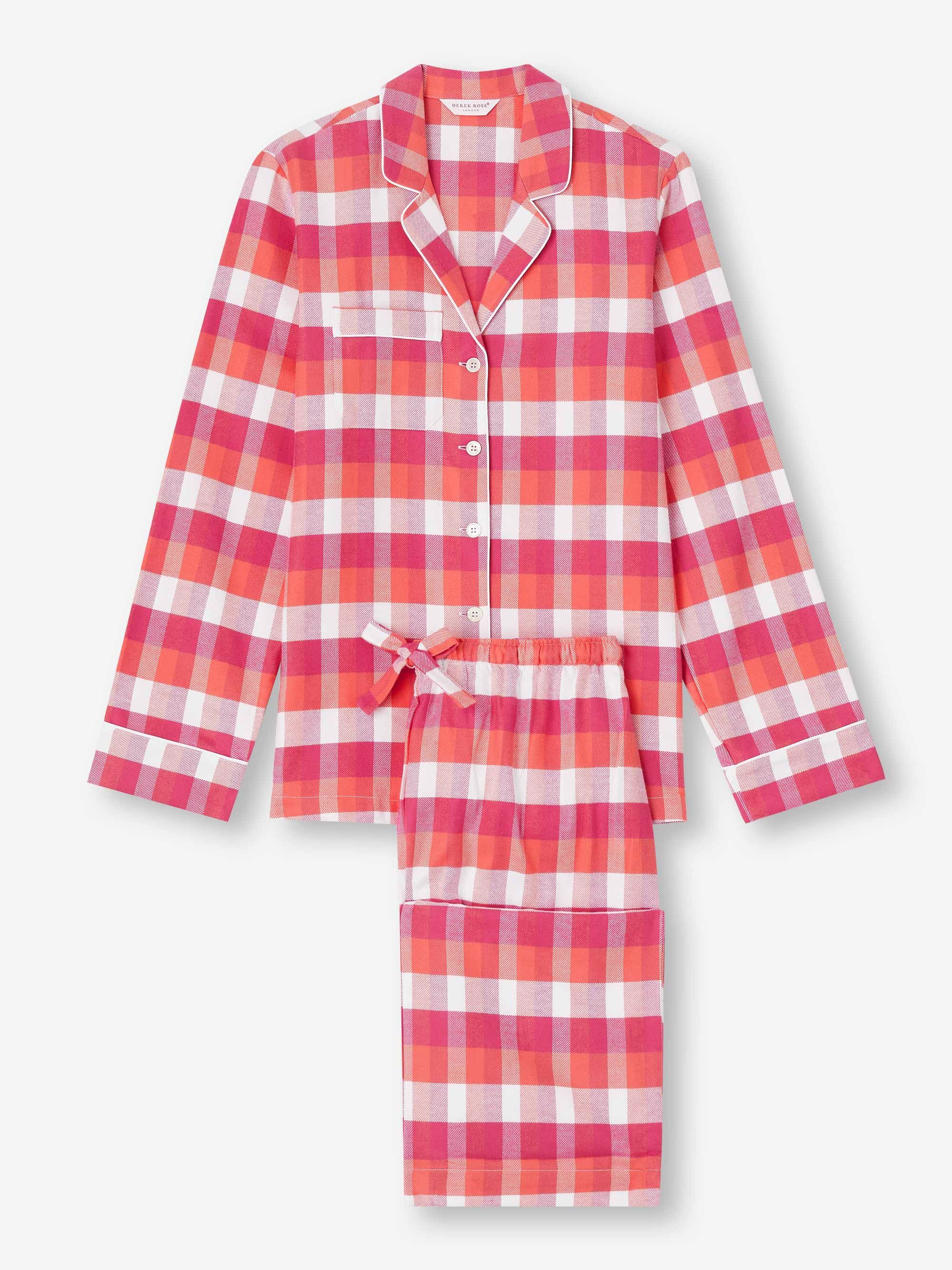 Women's Pajamas Kelburn 39 Brushed Cotton Pink sold by Derek Rose product image thumbnail 2