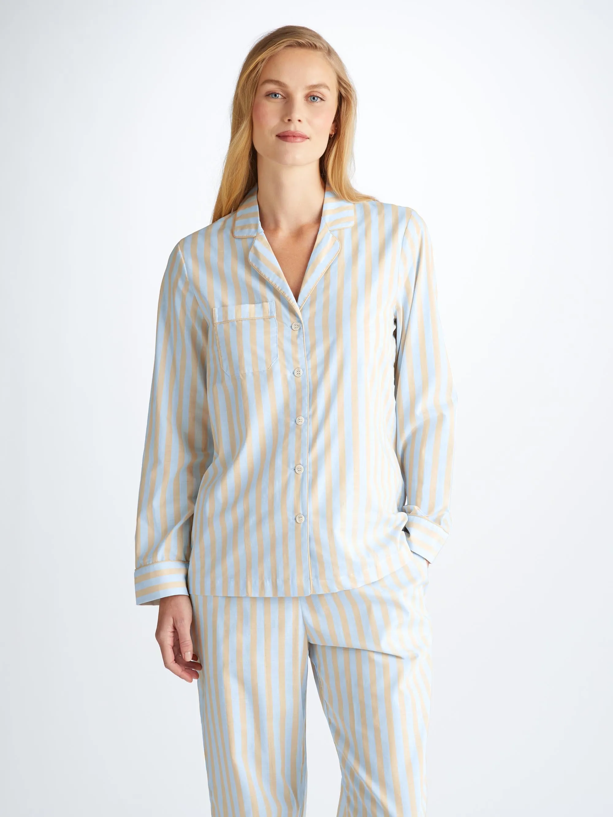 Women's Pajamas Amalfi 20 Cotton Batiste Blue sold by Derek Rose product image thumbnail 5