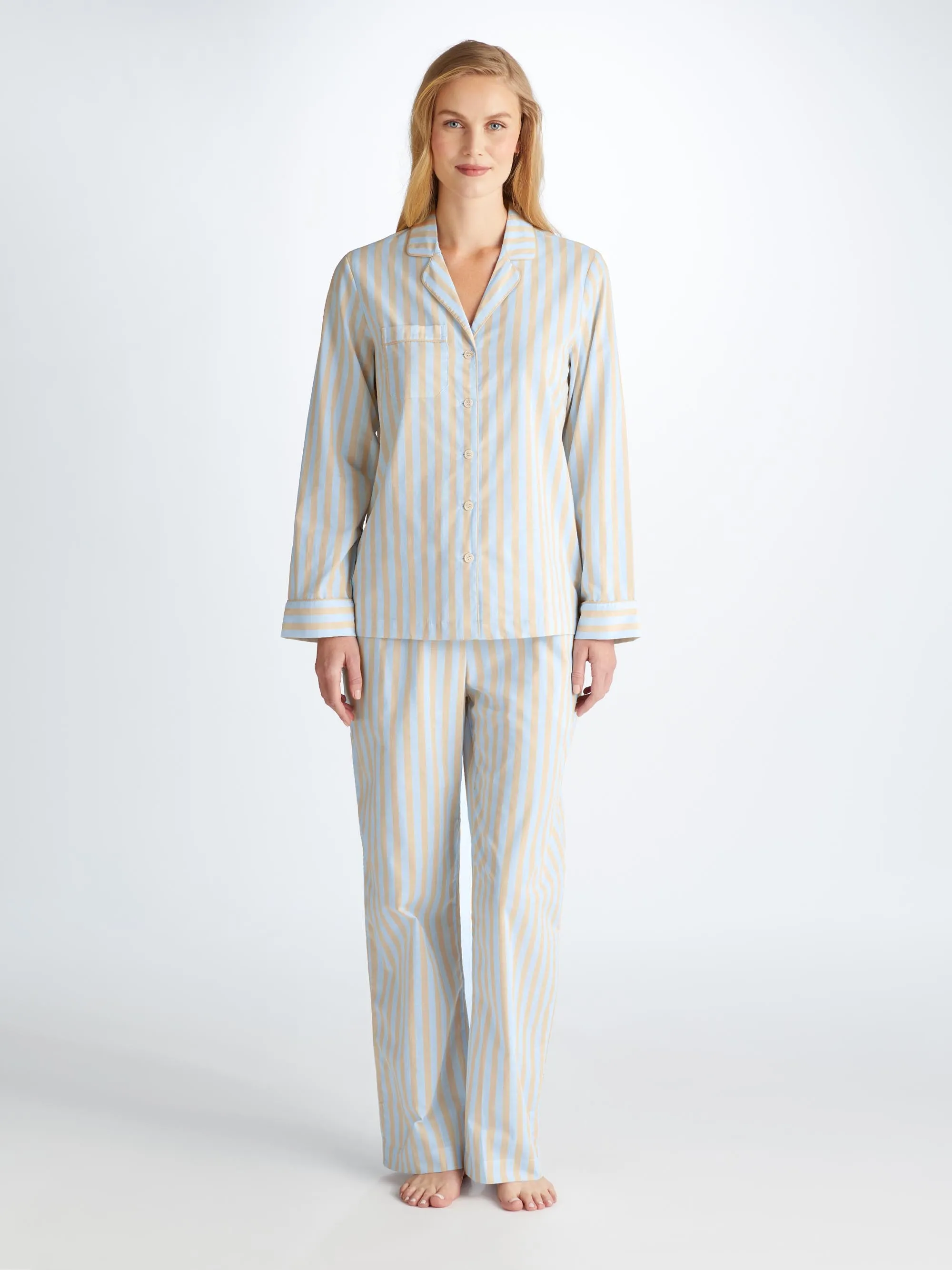 Women's Pajamas Amalfi 20 Cotton Batiste Blue sold by Derek Rose product image thumbnail 3