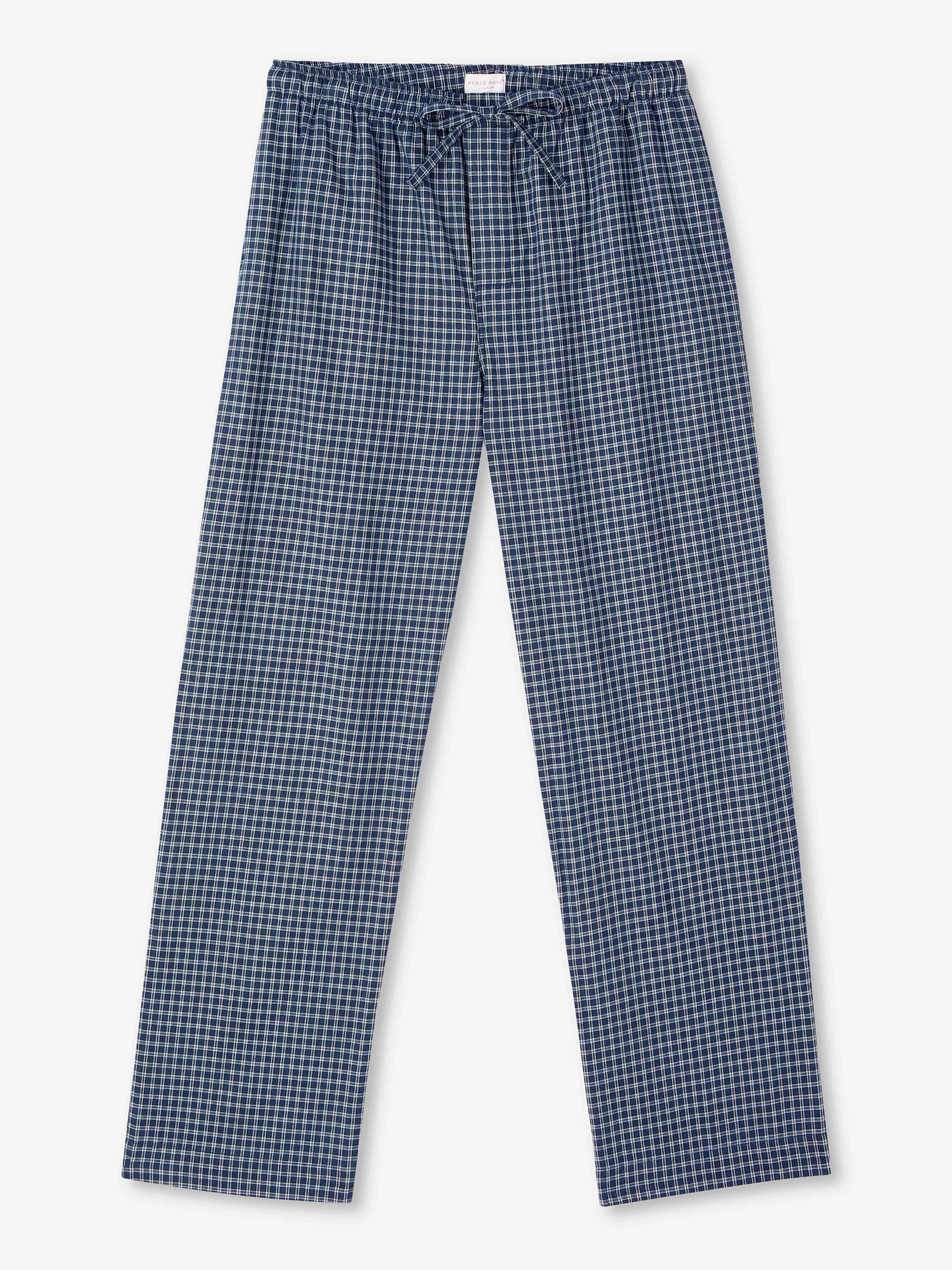 Men's Lounge Pants Braemar 32 Brushed Cotton Navy sold by Derek Rose product image thumbnail 2