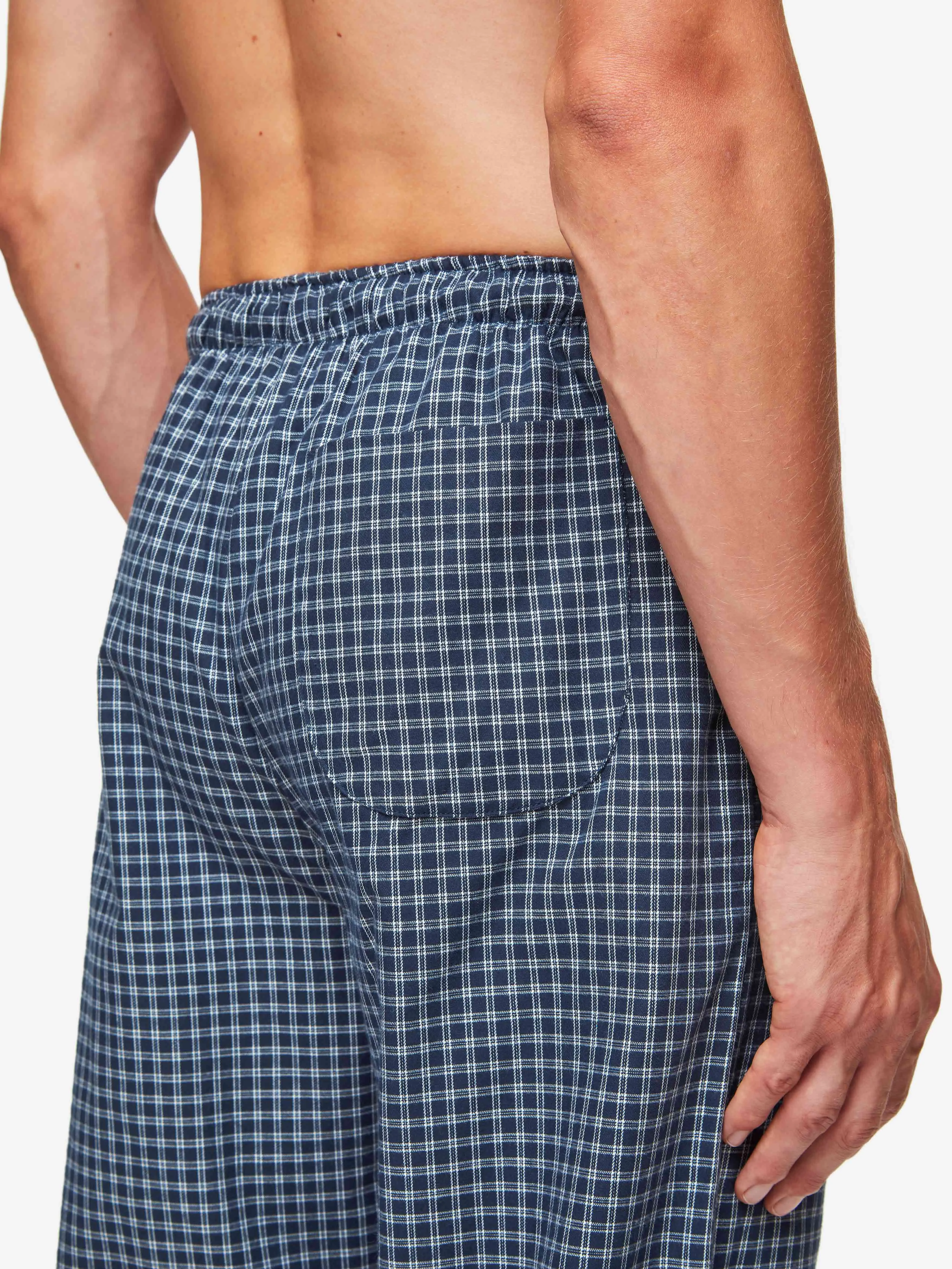 Men's Lounge Pants Braemar 32 Brushed Cotton Navy sold by Derek Rose product image thumbnail 4