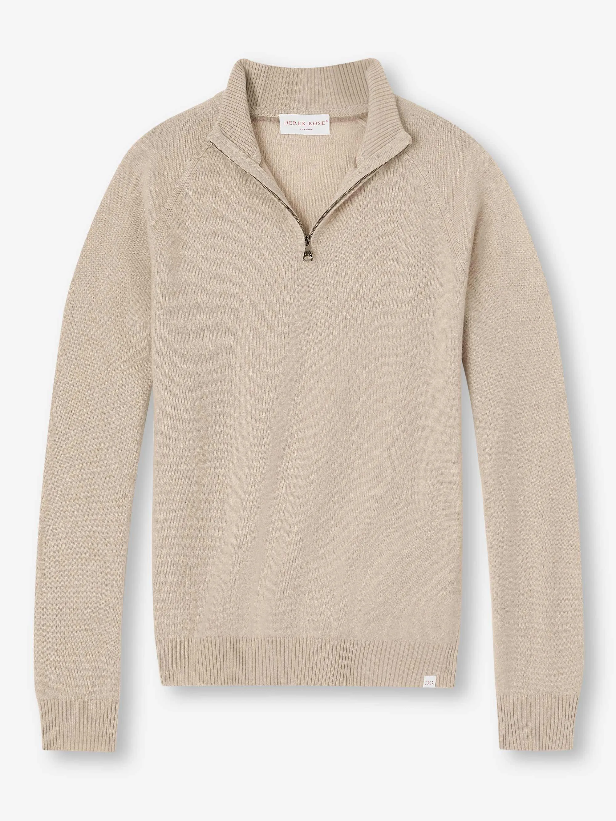 Men's Half-Zip Sweater Finley Cashmere Oat sold by Derek Rose product image thumbnail 2