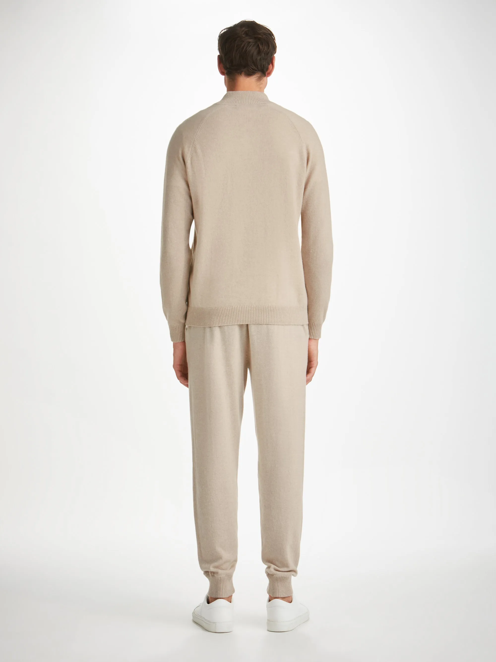 Men's Half-Zip Sweater Finley Cashmere Oat sold by Derek Rose product image thumbnail 4