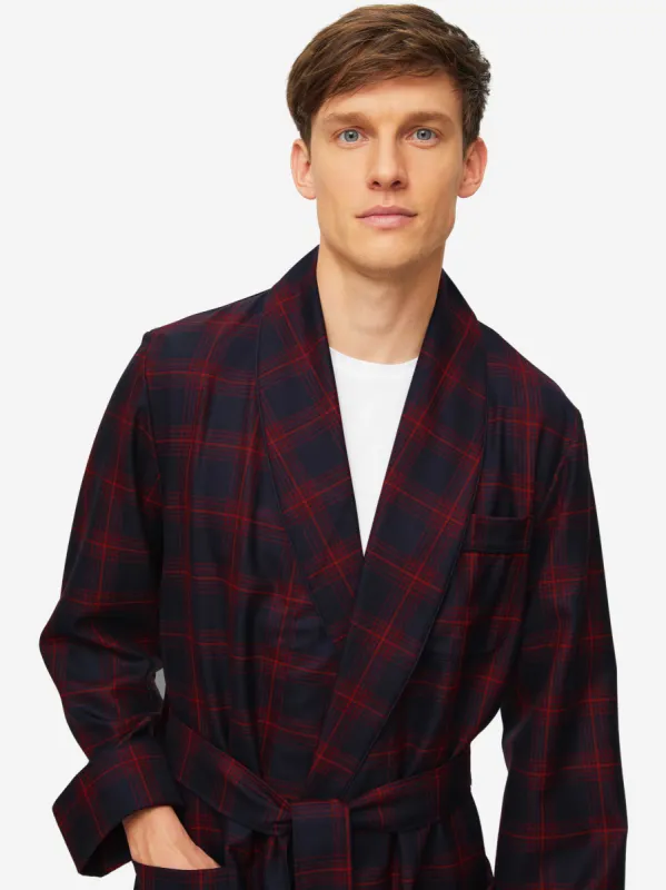 Men's Dressing Gown York 40 Wool Multi sold by Derek Rose