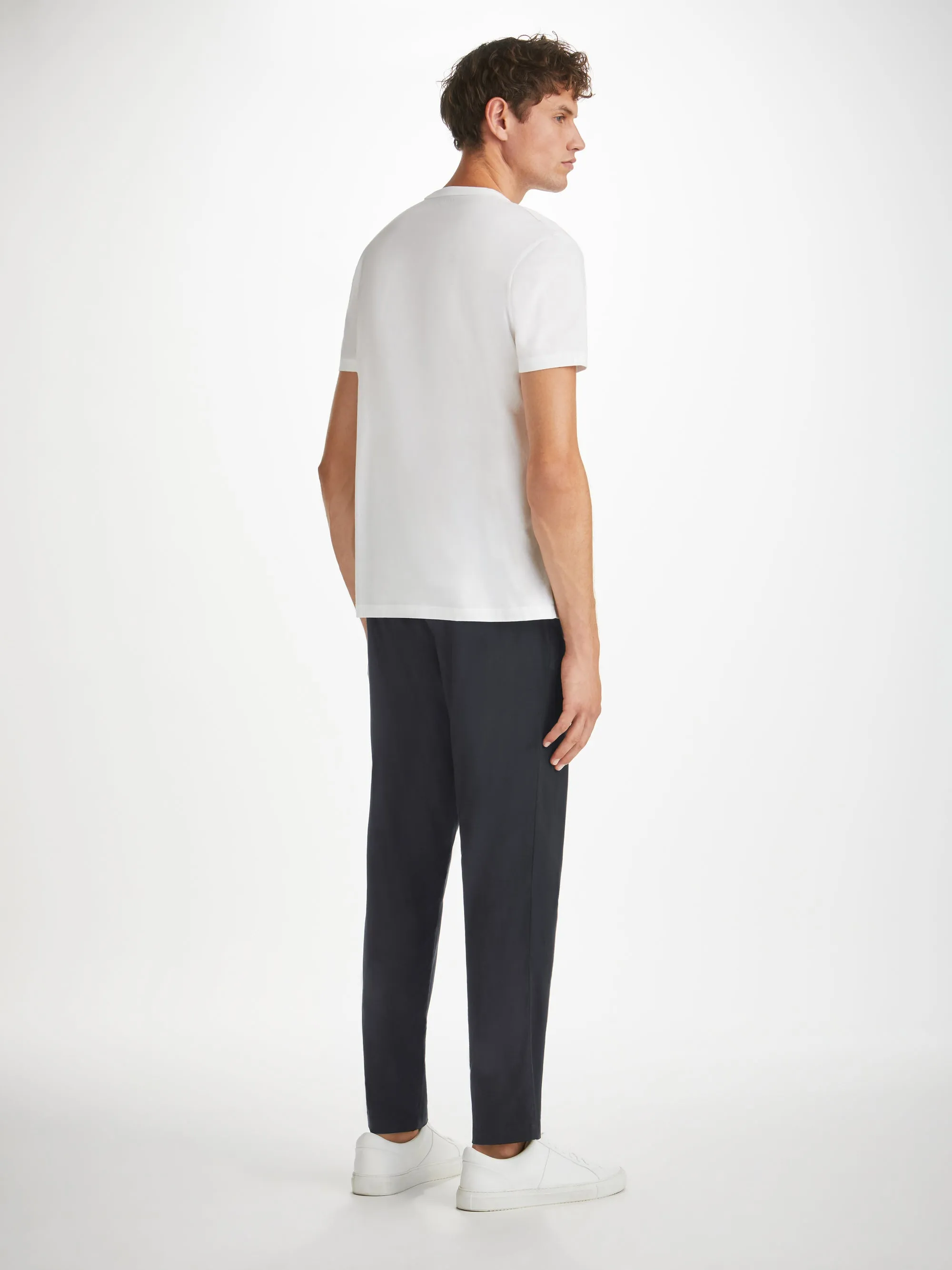 Harris Cotton Blend Pants Navy Blue sold by Derek Rose product image thumbnail 4