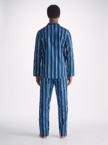 Men's Modern Fit Pyjamas Royal 22 Cotton Blue sold by Derek Rose