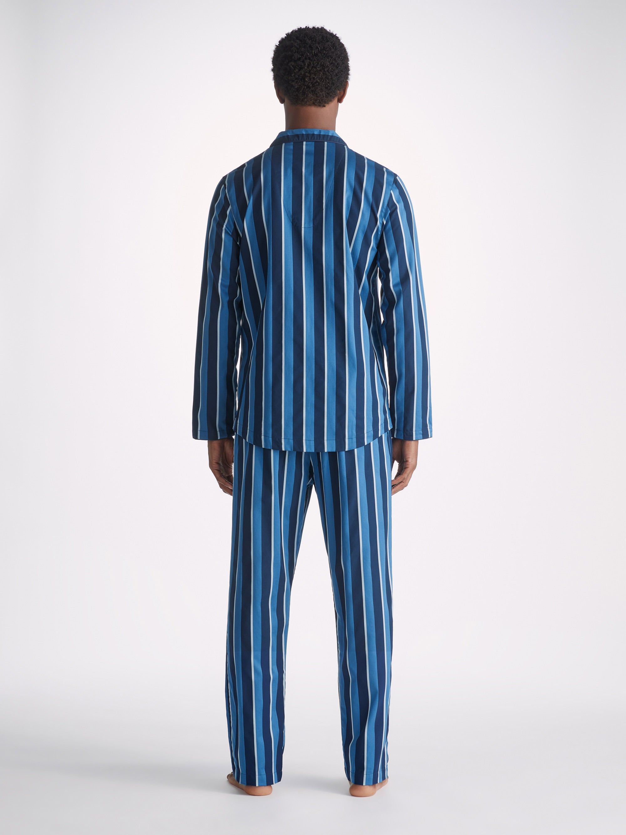 Men's Modern Fit Pyjamas Royal 22 Cotton Blue sold by Derek Rose product image thumbnail 4