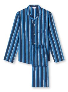 Men's Modern Fit Pyjamas Royal 22 Cotton Blue sold by Derek Rose
